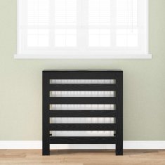 Vidaxl Pokrov za radiator Črni hrast 78x20x82 cm Inženirski les