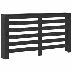 Vidaxl Pokrov radiatorja Črn hrast 149x20x82 cm Leseni pokrov