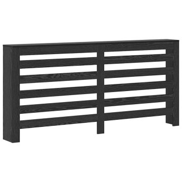 Vidaxl prevleka za radiator črni hrast 175x20x82 cm inženirski les