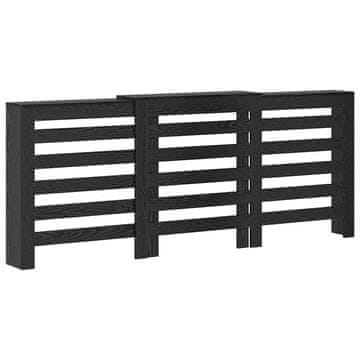 Vidaxl Pokrov radiatorja Črna Orehovina 205 x 21.5 x 83.5 cm