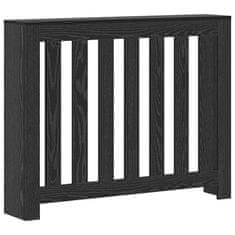 Vidaxl Zaslon za radiator Črn hrast 104x20x82 cm Inženirski les