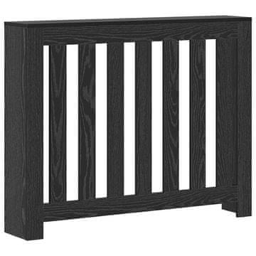 Vidaxl Zaslon za radiator Črn hrast 104x20x82 cm Inženirski les
