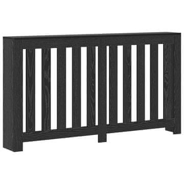 Vidaxl Pokrov radiatorja Črn hrast 149x20x82 cm Inženirski les
