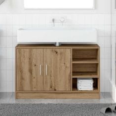 Vidaxl Omara za umivalnik Umetni hrast 90 x 29 x 55 cm Konstruiran les