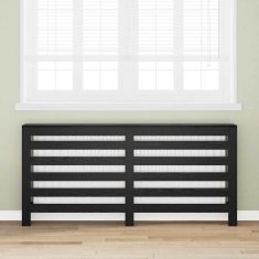 Vidaxl prevleka za radiator črni hrast 175x20x82 cm inženirski les