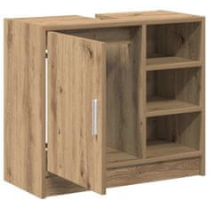 Vidaxl Omara za umivalnik Umetni hrast 63 x 29 x 55 cm Konstruiran les
