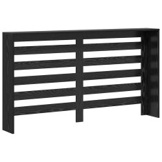 Vidaxl Pokrov radiatorja Črn hrast 149x20x82 cm Leseni pokrov