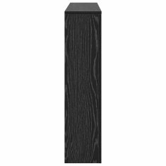 Vidaxl Pokrov radiatorja Črn hrast 149x20x82 cm Leseni pokrov