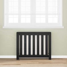 Vidaxl Zaslon za radiator Črn hrast 104x20x82 cm Inženirski les