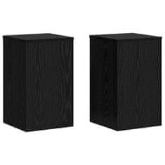 Vidaxl Stojalo za rastline 2 pcs Črni hrast 30 x 30 x 50 cm