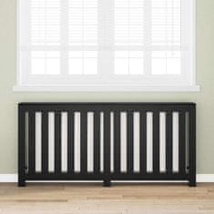 Vidaxl Pokrov radiatorja Črni hrast 175x20x82 cm Konstruirani les