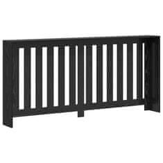 Vidaxl Pokrov radiatorja Črni hrast 175x20x82 cm Konstruirani les
