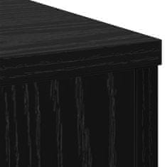 Vidaxl Stojalo za rastline 2 pcs Črni hrast 30 x 30 x 50 cm