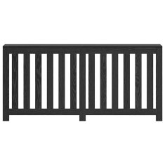 Vidaxl Pokrov radiatorja Črni hrast 175x20x82 cm Konstruirani les
