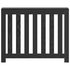 Vidaxl Zaslon za radiator Črn hrast 104x20x82 cm Inženirski les