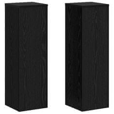Vidaxl Stojalo za rastline 2 pcs Črni hrast 25 x 25 x 80 cm