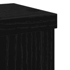 Vidaxl Stojalo za rastline 2 pcs Črni hrast 10 x 10 x 18 cm