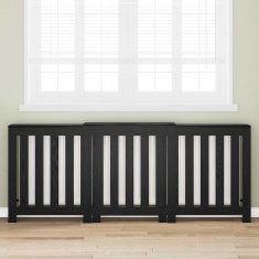 Vidaxl Pokrov Radiatorja Črni Hrast 205x21.5x83.5 cm