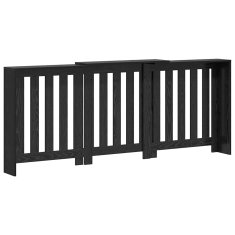 Vidaxl Pokrov Radiatorja Črni Hrast 205x21.5x83.5 cm