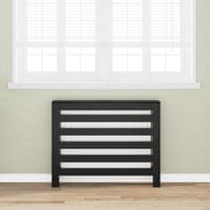 Vidaxl Pokrov radiatorja Črni hrast 104x20x82 cm Inženirski les