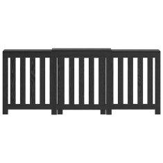 Vidaxl Pokrov Radiatorja Črni Hrast 205x21.5x83.5 cm