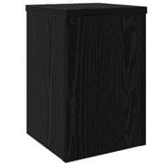 Vidaxl Stojalo za rastline 2 pcs Črni hrast 20 x 20 x 30 cm