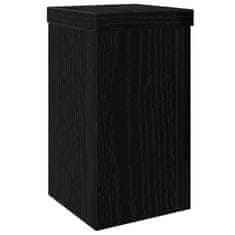 Vidaxl Stojalo za rastline 2 pcs Črni hrast 10 x 10 x 18 cm