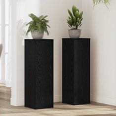Vidaxl Stojalo za rastline 2 pcs Črni hrast 25 x 25 x 80 cm