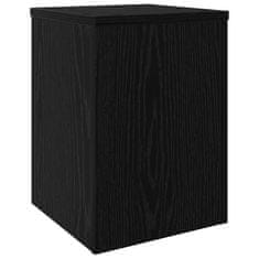 Vidaxl Stojalo za rastline 2 pcs Črni hrast 25 x 25 x 35 cm