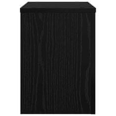 Vidaxl Stojalo za rastline 2 pcs Črni hrast 25 x 25 x 35 cm