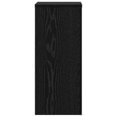 Vidaxl Stojalo za rastline 2 pcs Črni hrast 30 x 30 x 70 cm
