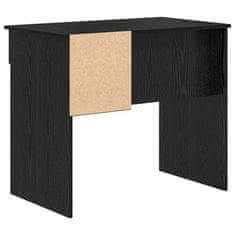 Vidaxl Miza s predalom Črni hrast 90 x 49.5 x 75 cm Konstruiran les