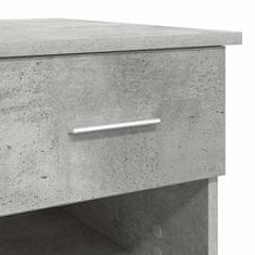 Vidaxl Miza s predalom Betonsko siva 90 x 49.5 x 75 cm Konstruiran les