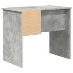 Vidaxl Miza s predalom Betonsko siva 90 x 49.5 x 75 cm Konstruiran les