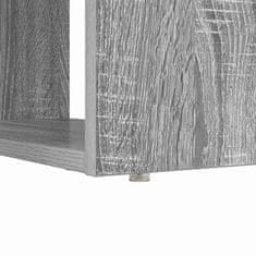 Vidaxl Miza s polico Siva sonoma 113 x 54 x 120 cm Konstruiran les