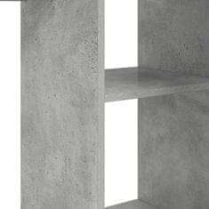Vidaxl Miza s polico Betonsko siva 142 x 102 x 73 cm Konstruiran les