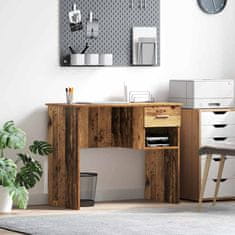 Vidaxl Miza s predalom Star les 90 x 49.5 x 75 cm Konstruiran les