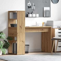Vidaxl Miza s polico artisan hrast 113 x 54 x 120 cm Konstruiran les