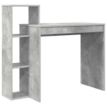 Vidaxl Miza Betonsko siva 100 x 40 x 90 cm Inženirski les