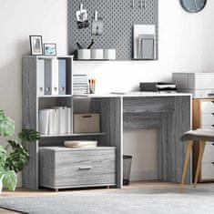 Vidaxl Predalna omara s kolesom Siva 55 x 45 x 33.5 cm Konstruiran les