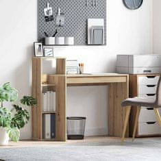 Vidaxl Miza s polico artisan hrast 100 x 40 x 90 cm Konstruiran les