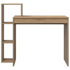 Vidaxl Miza s polico artisan hrast 100 x 40 x 90 cm Konstruiran les