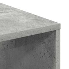Vidaxl Miza s polico Betonsko siva 102 x 50 x 124 cm Konstruiran les