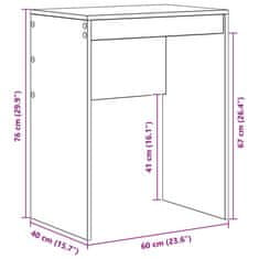 Vidaxl Miza Star les 60 x 40 x 76 cm Konstruiran les