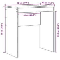 Vidaxl Miza Star les 70 x 40 x 76 cm Konstruiran les