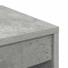 Vidaxl Miza Betonsko siva 60 x 40 x 76 cm Konstruiran les