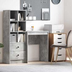 Vidaxl Miza Betonsko siva 60 x 40 x 76 cm Konstruiran les