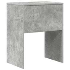 Vidaxl Miza Betonsko siva 60 x 40 x 76 cm Konstruiran les