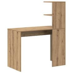 Vidaxl Miza s polico artisan hrast 102 x 50 x 124 cm Konstruiran les