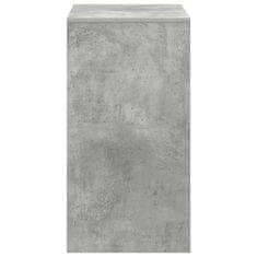 Vidaxl Miza Betonsko siva 60 x 40 x 76 cm Konstruiran les
